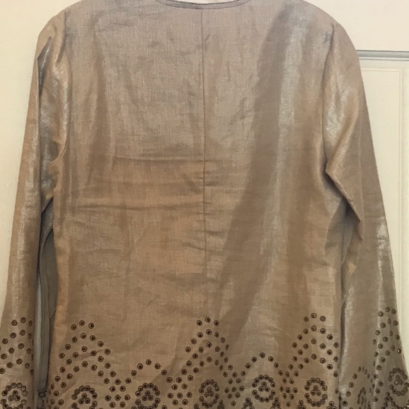 Talbots, size 4, blouse/short tunic, bronze/gold - Picture 9 of 9